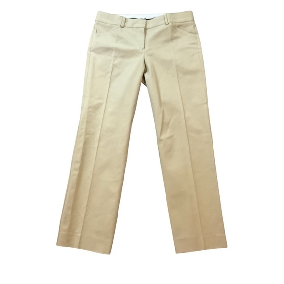 Theory Hartsdale Cropped Ankle Khaki Tan Pants Size 4 Career Office Neutral - Picture 3 of 16